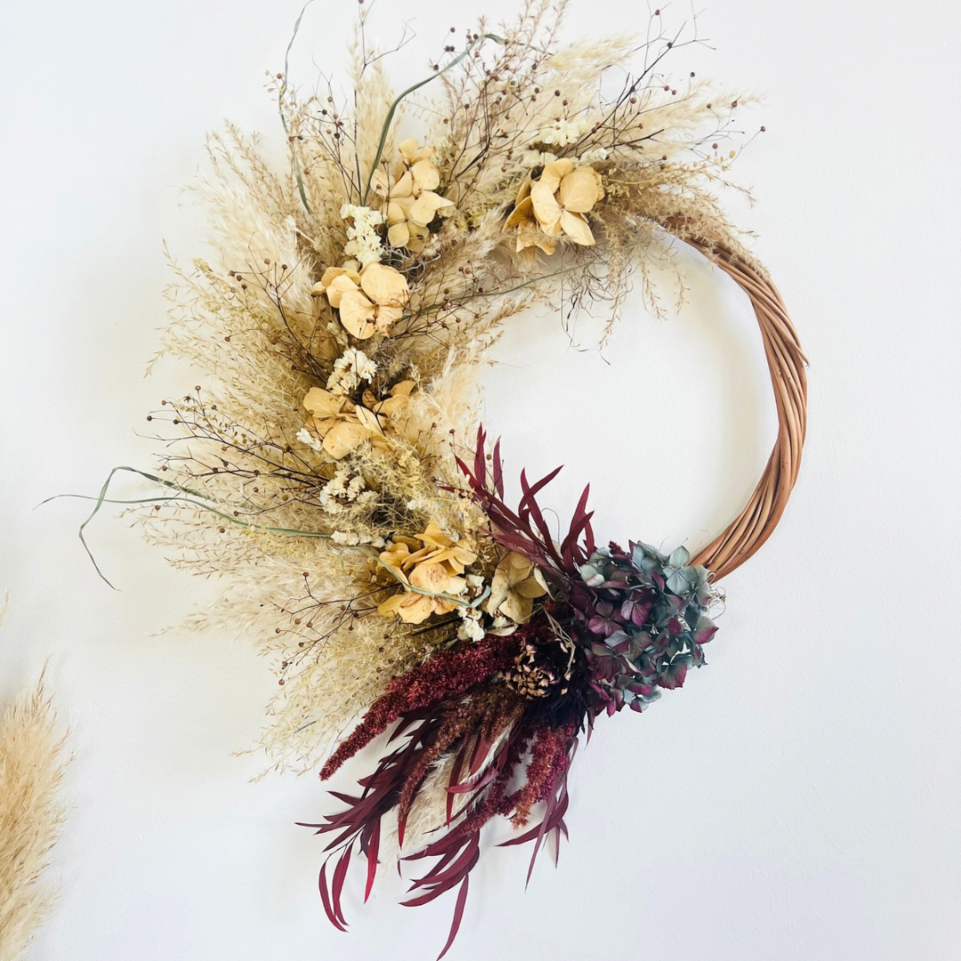 Ruby Pampas Wreath